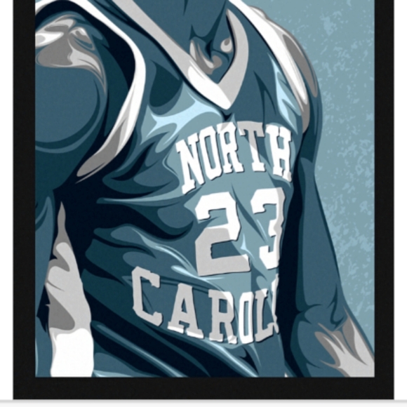 MICHAEL JORDAN NORTH CAROLINA TAR HEELS SELF-CREATED GLOSSY 8.5x11 NCAA POSTER - Picture 3 of 4